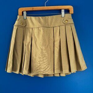 Polo Ralph Lauren Girls Cotton Pleated Uniform Skirt Skort Tan - Girls XL (16)